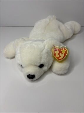 Ty Chilly The Beanie Baby Plush Vintage 1998 White Polar Bear Stuffed Animal 14"